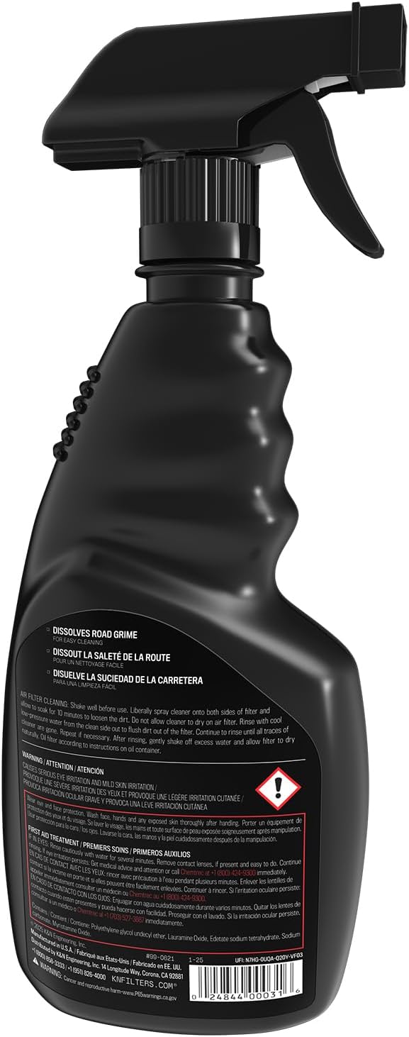 K&N Air Filter Cleaner and Degreaser: Power Kleen; 32 Oz Trigger Spray; Restore - Image 5