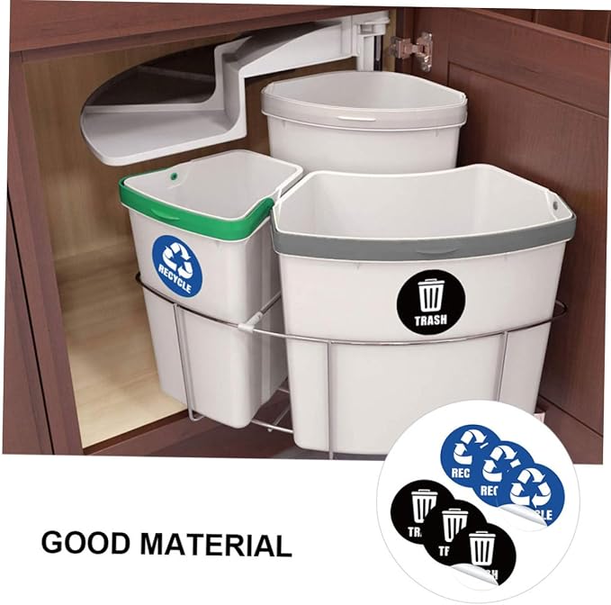 Recycle Decals for Trash Can Waste Bin Sticker Waste Sorting Decals Remind - Image 9