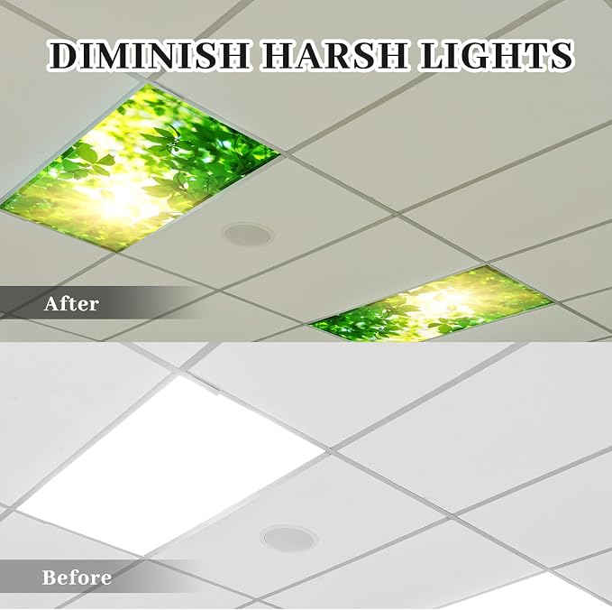 Hortsun 4 Pack 4 x 2 Feet Fluorescent Light Covers, Magnetic Light Filters - Image 3