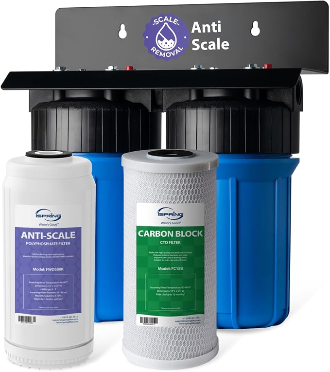 iSpring Anti-Scale Whole House Water Filter System, and Sediments, 2-Stage by iSpring