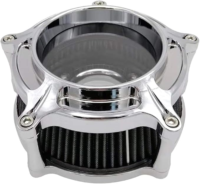 Harley Air Cleaner Chrome See Through Intake Filter Kit Cnc Cut - Image 3