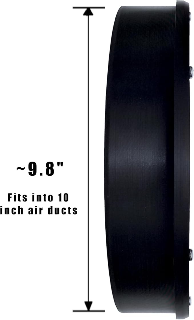 10 inch Air Duct Screen with Replaceable Carbon Filter - Image 4