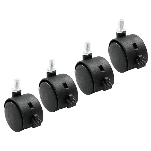 4pcs 1.5 Inch Swivel Caster Wheels, Heavy Duty Swivel Stem Casters Wheel - Image 5