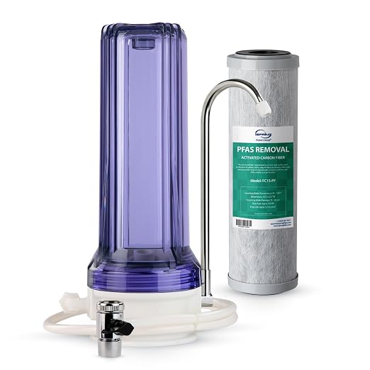 iSpring CKC1C-PF 2.5" x 10" Countertop Water Filter, SGS Tested Filter by iSpring
