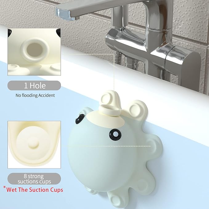 Bathtub Overflow Drain Cover Tub - tub Overflow Drain Cover, Soak Bath Overflow Drain Cover, Bathroom Spa Accessories, Adds Inches of Water for Deeper Bath (Silicone, Creamy-White)