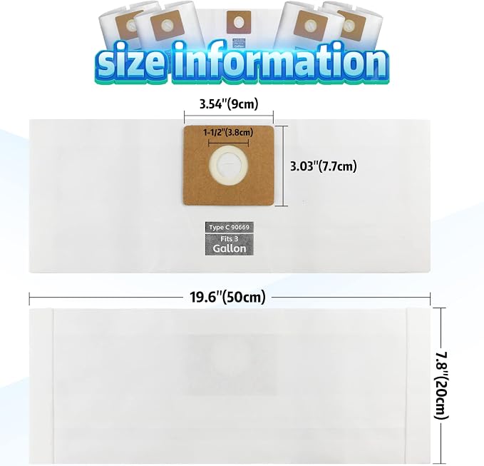 3 PCS Preferential Set 3 Gallon Vac bags, ALYYDBG Type C 90669 9066900 9066933 - Image 3