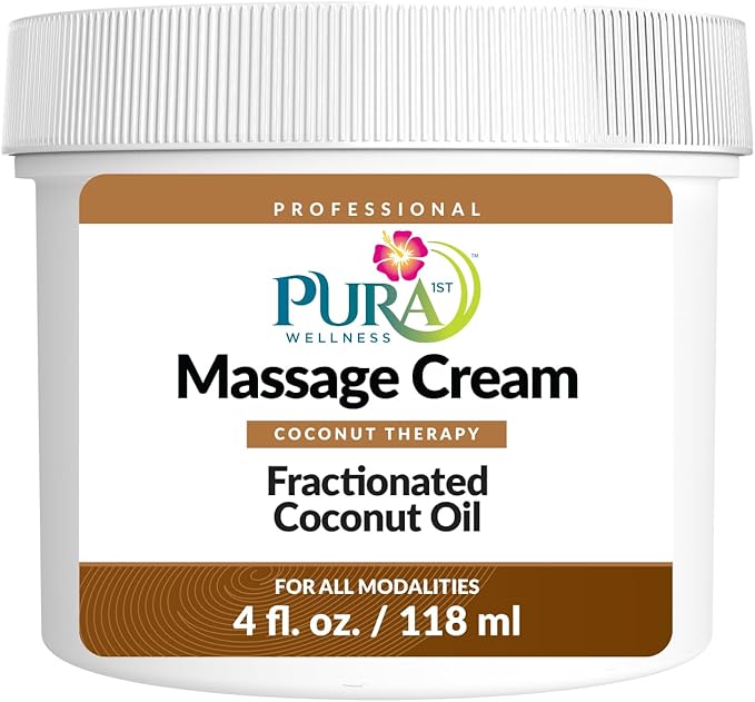 Coconut Therapy Massage Cream, Coconut Massage, Professional Deep Tissue, Unscented Cream for Physical Therapy and Recovery 4oz