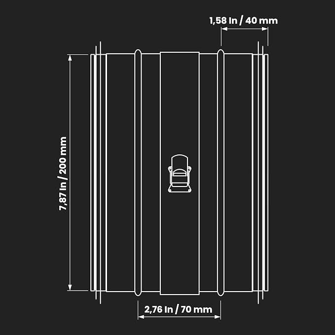8" Inch Inline Round Duct Filter - Image 2
