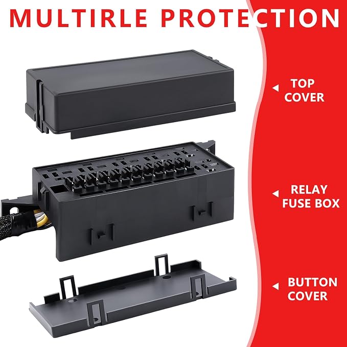 Newdeli 12V Relay Box 11 Way Waterproof Relay Fuse Box Automotive Relay and - Image 7