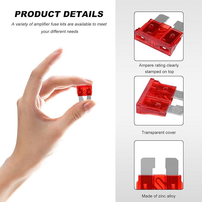 250PCS Car Fuses Assortment Kit, Low Profile Mini Blade Fuses, Low Tall/STD Box - Image 3