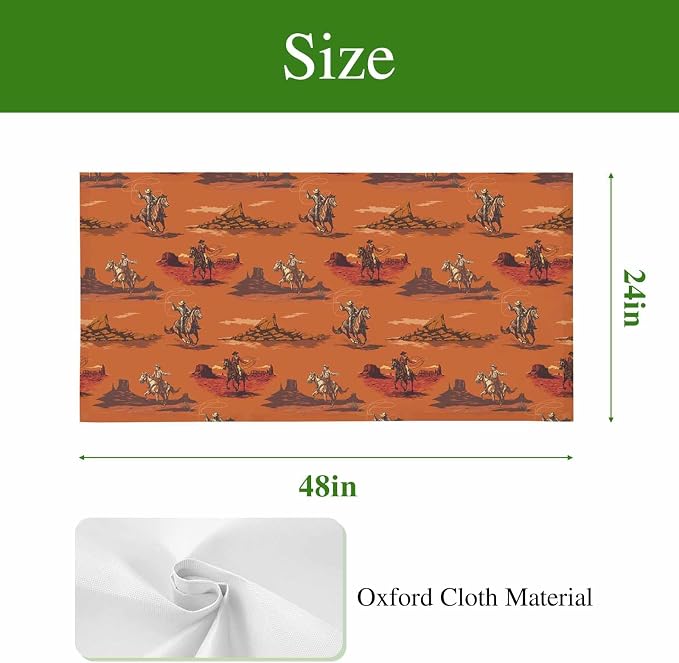 Cowboys Horses 3 Pcs Fluorescent Light Covers 4 x 2 Feet, Desert Ethnic Winds - Image 9