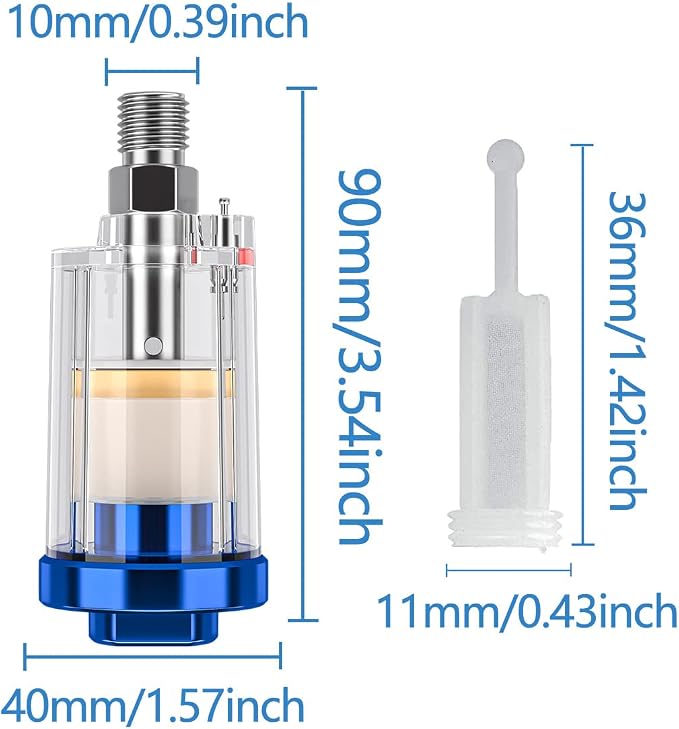 2 Pcs Mini in-Line Air Filter Water Oil Separator - Image 6