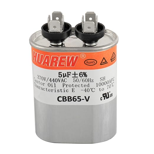 5 uF MFD ±6% 370/440 VAC CBB65 Oval Run Start Capacitor by HUAREW