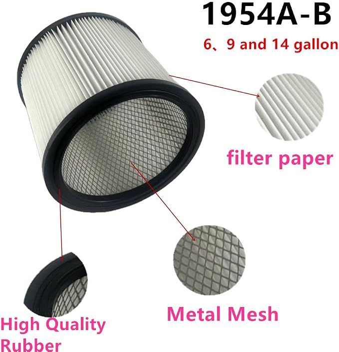 1 PACK brikiwee Replacement Cartridge Vacuum HEPA filter 1954A-B Compatible - Image 3