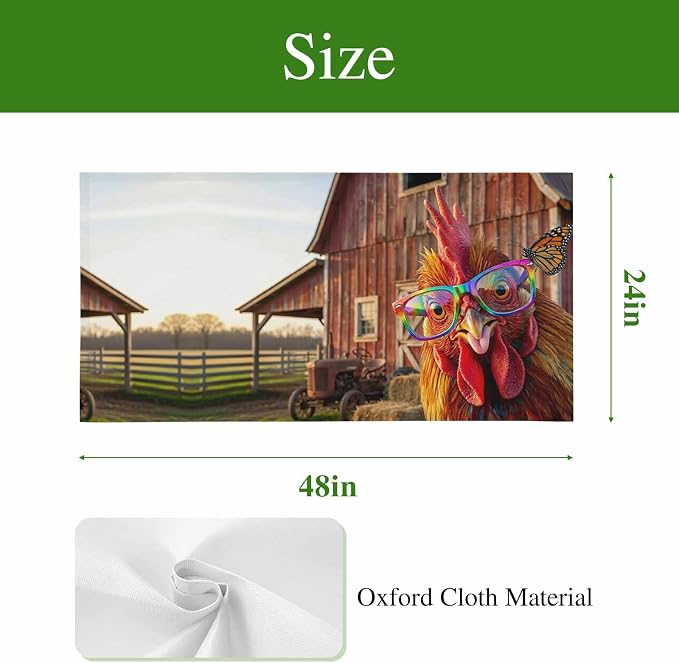 2x4 ft Fluorescent Light Cover for Ceiling Farm Funny Chicken Magnetic Light - Image 9