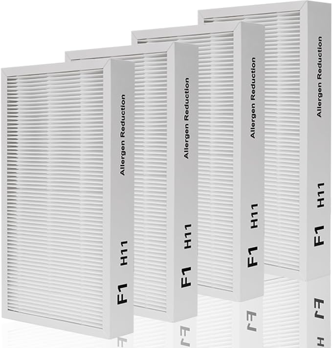 4 Pack F1 Replacement Filter, F1 H11 True HEPA Filter Replacement Compatible by WOCASE