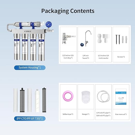 EIREE H502B Under‑Sink Ultrafiltration Water Filter – 0.01 µm Membrane - Image 7