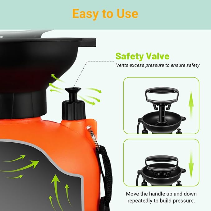 2.1 Gallon/8L Portable Shower–10 Spray Modes, Nylon Insulated Sleeve & No Electric Needed, Beach Shower for Surfing, Camping, Traveling & Hiking, Portable Water Sprayer, Orange