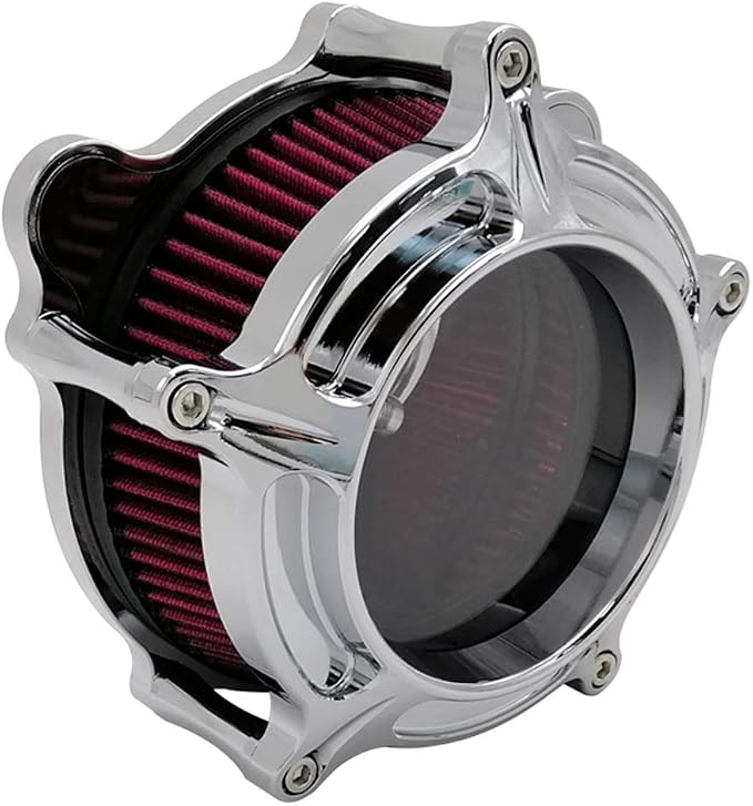 Harley Air Cleaner Chrome See Through Intake Filter Kit Cnc Cut - Image 5