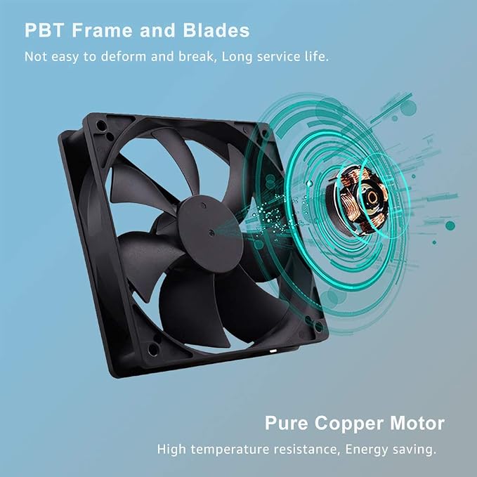 GDSTIME Quiet Dual 120mm USB Fan - Image 8