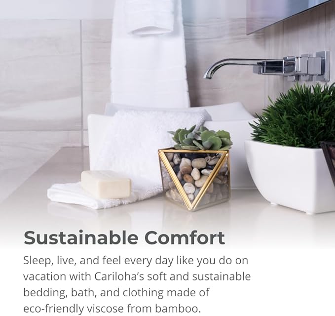Cariloha Bath Towel | Stone |28"x54" | Turkish Cotton & Viscose Material Blend | Extra Smooth, Odor Resistant and Highly Absorbent
