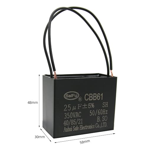 CBB61 Capacitor 25uf 350V AC Ceiling Fan 2 Wire 50/60Hz - Image 2