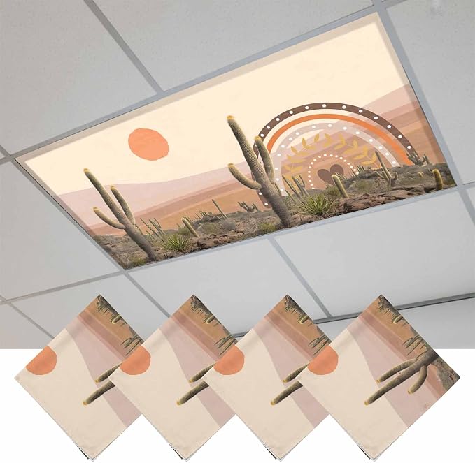 Fluorescent Light Covers for Ceiling Lights Cactus Desert Magnetic Light by Home+L6