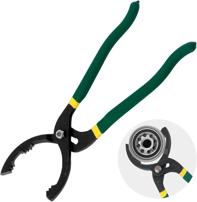 12" Adjustable Oil Filter Pliers, Car Oils Filters Removal Tool by Unknown