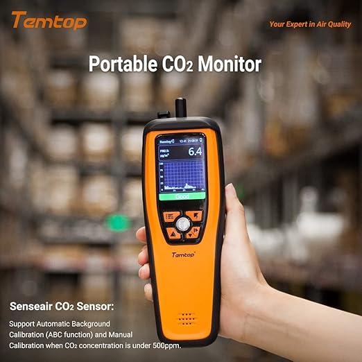 Temtop Air Quality Monitor CO2 Detector Professional Carbon Dioxide PM2.5 PM10 - Image 6
