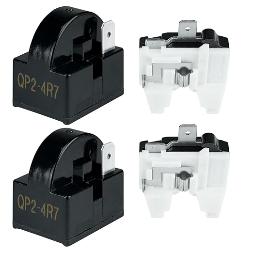 Refrigerator Compressor Relay and Overload Kit 2 Sets Refrigerator Starters by BMIROAMDFE