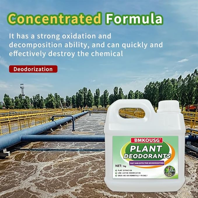 Strength Odor Eliminator Concentrate - 1 KG Outdoor Trash Can Deodorizer & Liquid Odor Remover (Pet Safety) Trash Can Odor Eliminator - Safety & Fast-Acting Deodorizer to Eliminate Odors