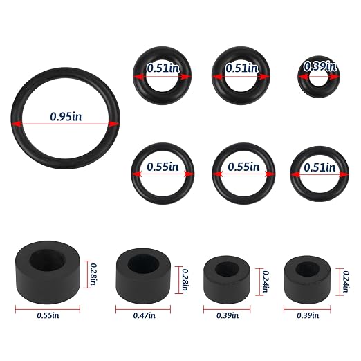 Fuel Bowl Seal Kit Fuel Filter Bowl Drain Valve Housing O Ring Seal Kit - Image 4