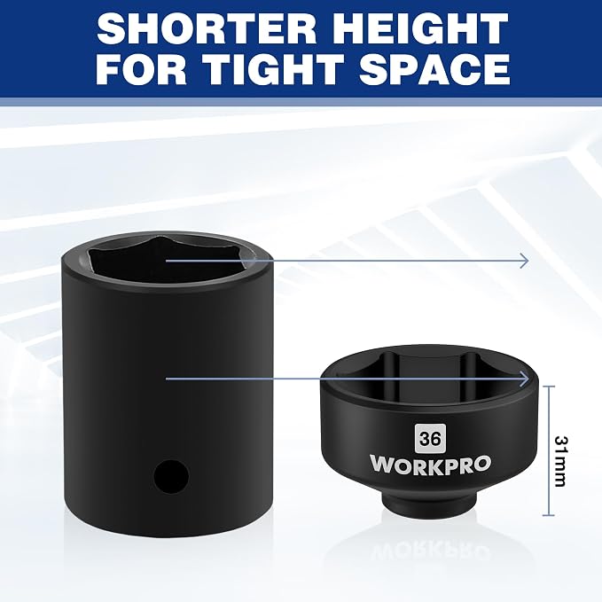 WORKPRO 24-38mm Oil Filter Socket Wrench, Oil Filter Removal Tool, Oil Filter - Image 5