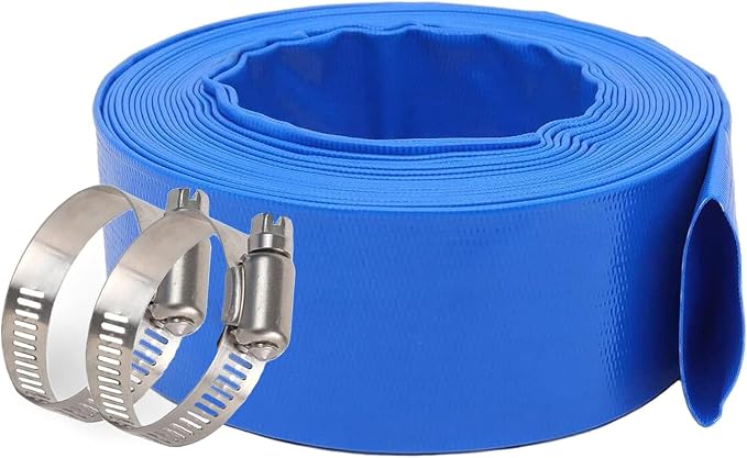 3” Diameter x 100' Blue Backwash Hose by EASTRANS