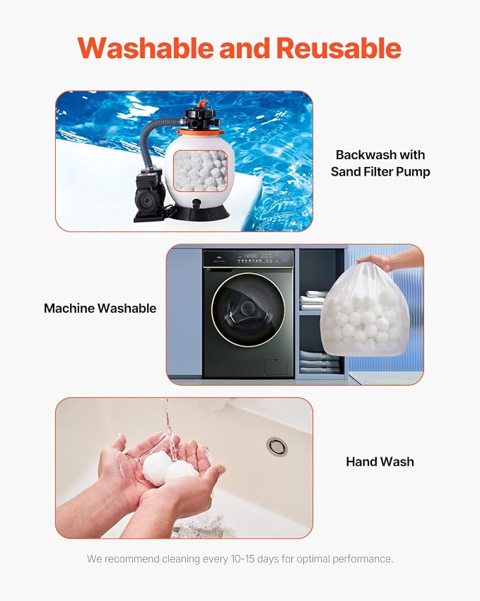 VEVOR Pool Filter Balls for Sand Filter, 4.6 lbs, Filter Balls Replace Pool - Image 4