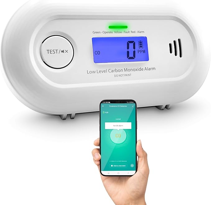 Fast Low Level CO Monitor by Forensics | Offices, Classrooms, Retail | > 10ppm by FORENSICSDETECTORS