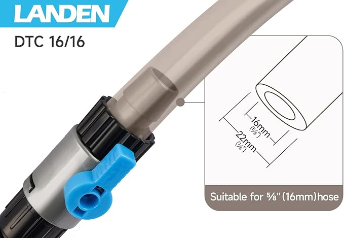 LANDEN Double Tab Connector for Aquarium, Canister Filter Hose Connector - Image 3