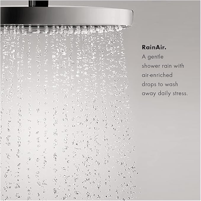 hansgrohe Croma Complete Shower System Shower Set Modern 1-Spray in Brushed Nickel, Rough and Shower Valve Included 2 GPM, 04909820