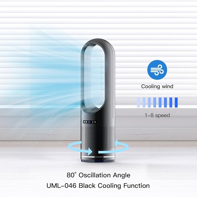 Tower Fan, 31.5Inch Cooling Bladeless Fan - Image 3