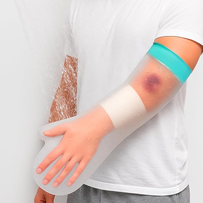 Cast Covers for Shower Arm, Waterproof Cast Cover Arm for Swimming, Cast Shower Cover, Water Proof Cast Protector for Adult, Sleeve for Showering, Elbow, Hand (Diameter - 6.3")
