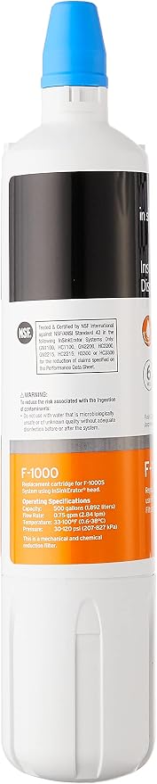 INSINKERATOR F-1000 Under Sink Water Filter Replacement Cartridge - Image 3