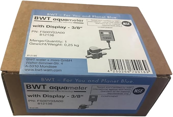 BWT Aquameter LF Water Filter Meter 3/8" - Image 6