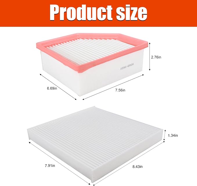 16546-6RA0A Engine Air Filter & 27277-6RC0A Cabin Air Filter Combo Set - Image 5