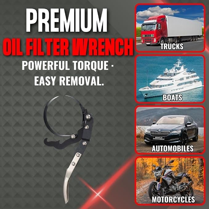 Oil Filter Wrench Tool with Positive Grip Handle - Image 5