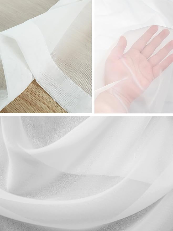 Sheer Curtains 108 Inches Long, Coastal Blue Green Tree Semi Sheer Curtains - Image 7
