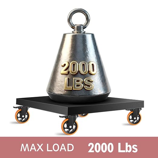 5 Inch Heavy Duty Caster Wheels, Industrial Casters Set of 4 Load 2000lbs - Image 4