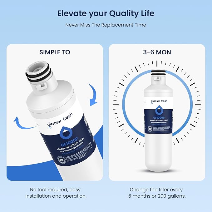 GLACIER FRESH LT1000PC Replacement Water Filter, Compatible - Image 9