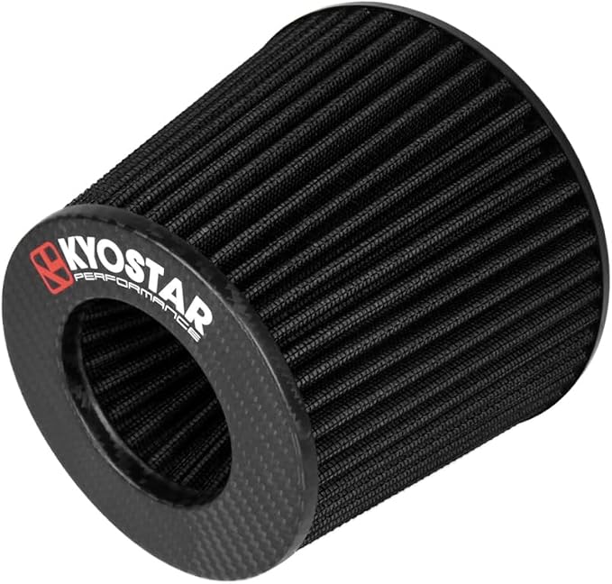 KYOSTAR Carbon Fiber 3" High-Flow Air Filter, Reusable Cone Cold Air Intake - Image 7