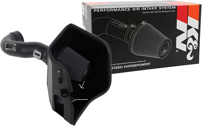 K&N Cold Air Intake System: Dry-Flow Air Filter, Increase Performance & Towing: by KNEngineeringInc