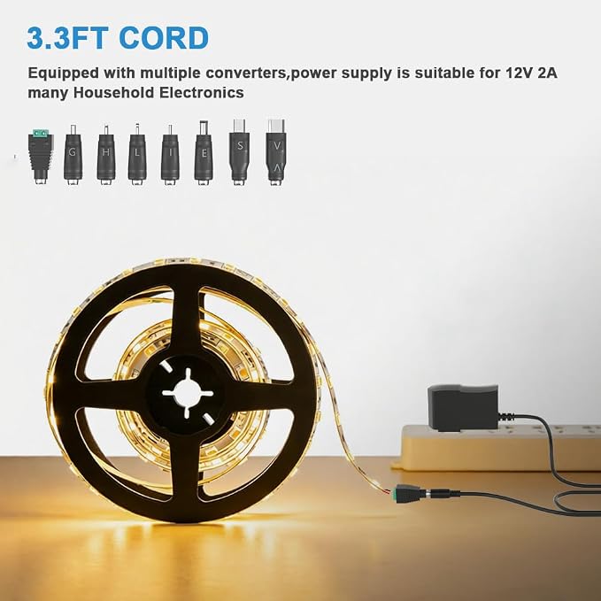Universal 12V 2A DC/AC Power Supply Adapter, 24W Power Replacement Charger - Image 8